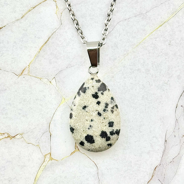 Collier "Gouttelette" en Pierres naturelles (17 variantes)