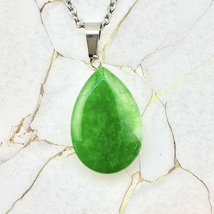 Collier "Gouttelette" en Pierres naturelles (17 variantes)