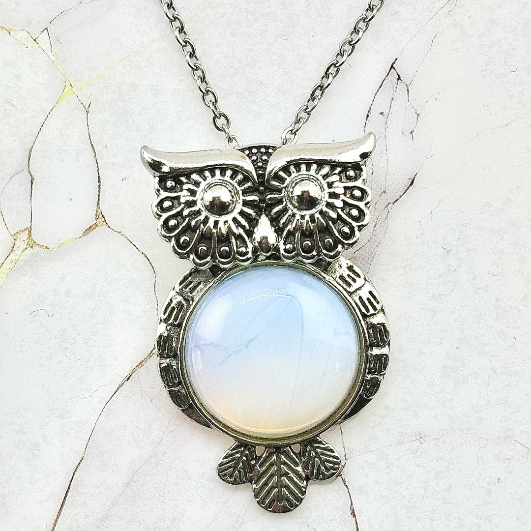 Collier "Hibou" en Pierres naturelles (5 variantes)