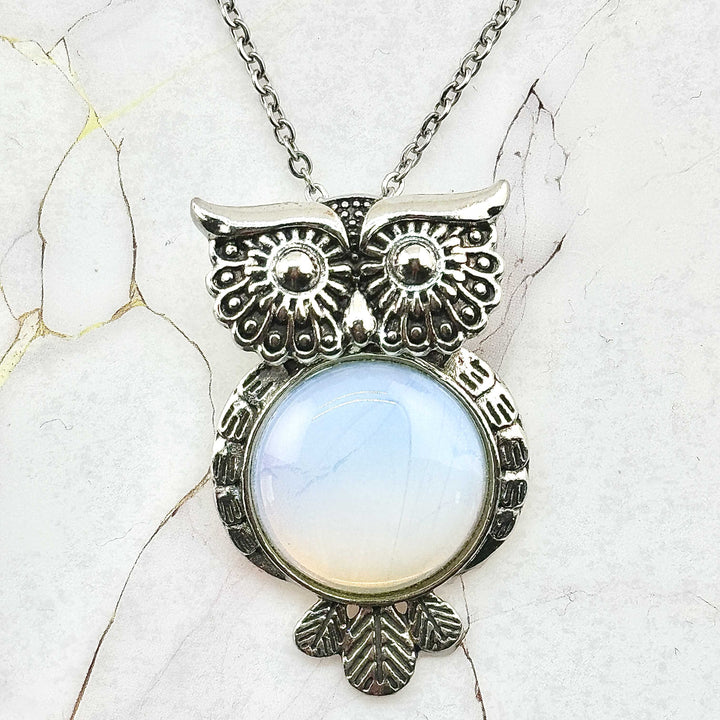 Collier "Hibou" en Pierres naturelles (5 variantes)