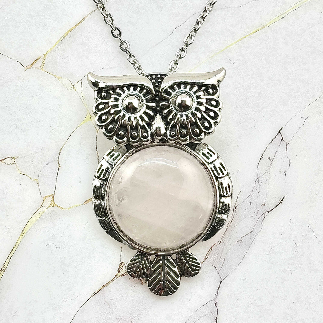 Collier "Hibou" en Pierres naturelles (5 variantes)
