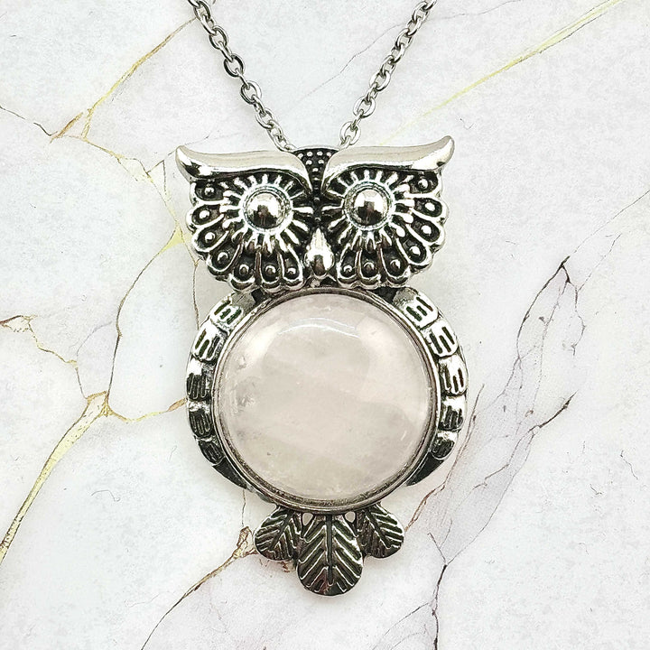 Collier "Hibou" en Pierres naturelles (5 variantes)