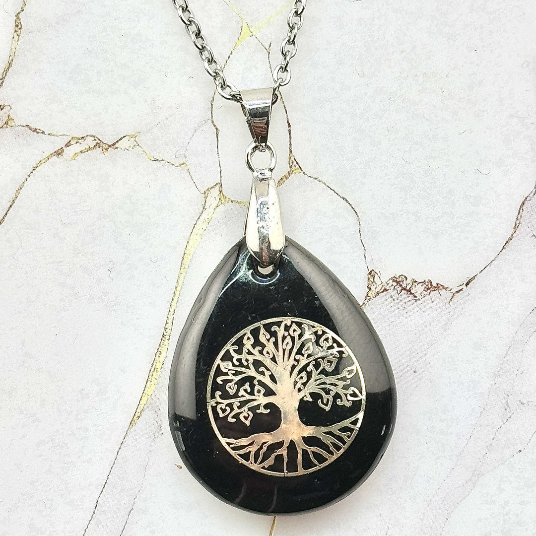 Collier "Zen" Arbre de vie en Pierres naturelles (7 variantes)
